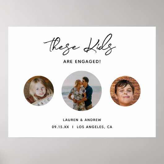 Budget Funding Photo Engagement Party Welkomstteke Poster (Voorkant)