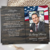Budget Funeral American Flag Memorial Programme