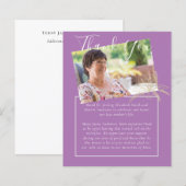 BUDGET Funeral Bedank Foto Mauve Lelie (Voorkant / Achterkant)