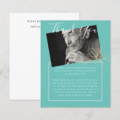 BUDGET Funeral Bedankt Foto Blauwgroen Lilly (Voorkant / Achterkant)