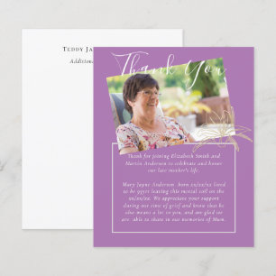 BUDGET Funeral Bedankt Foto Mauve Lilly