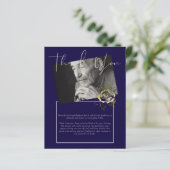 BUDGET Funeral Bedankt voor de foto van Navy Blue  (Staand voorkant)