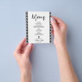 Budget Funeral Black and White Menu Kaart (Hand)