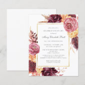 Budget Funeral Burgundy Pink Floral (Voorkant / Achterkant)