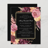 Budget Funeral Burgundy Pink Floral (Voorkant / Achterkant)