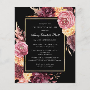 Budget Funeral Burgundy Pink Floral