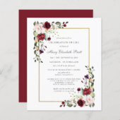 Budget Funeral Burgundy Red Rose Floral (Voorkant / Achterkant)
