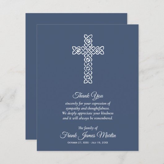 Budget Funeral Celebration of Life Blue Dank u (Voorkant / Achterkant)