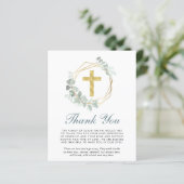 Budget Funeral Cross Eucalyptus Foto bedankt (Staand voorkant)