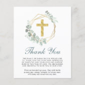 Budget Funeral Cross Eucalyptus Foto bedankt (Voorkant)