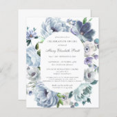 Budget Funeral Dusty Blue Floral (Voorkant / Achterkant)