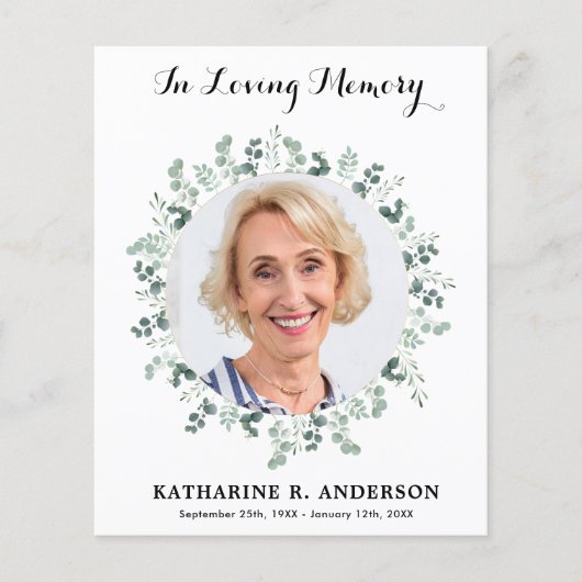 Budget Funeral Eucalyptus Sympathie Hartelijk dank (Voorkant)