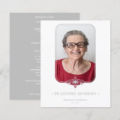 Budget Funeral Gray Ornamental Lace Foto (Voorkant / Achterkant)