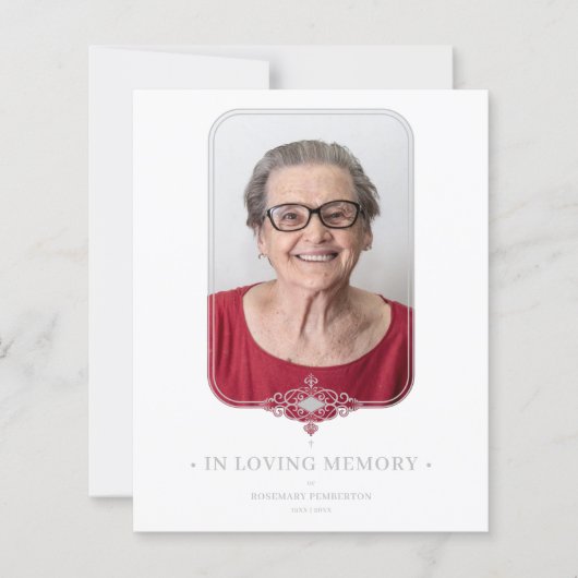 Budget Funeral Gray Ornamental Lace Foto (Voorkant)