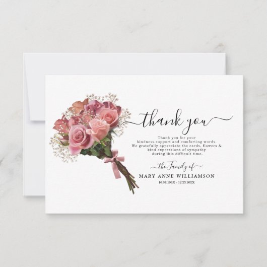 Budget Funeral Hartelijk dank Bedankkaart (Voorkant)