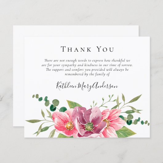 BUDGET Funeral Hartelijk dank | Bloemen (Voorkant / Achterkant)