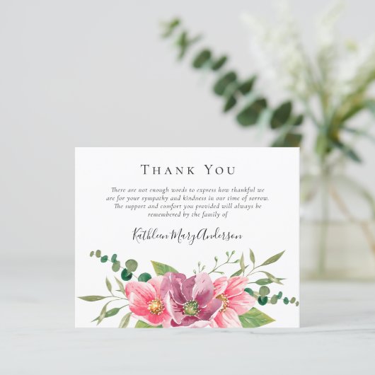 BUDGET Funeral Hartelijk dank | Bloemen (Staand voorkant)