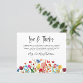 BUDGET Funeral Hartelijk dank | Moderne wilde bloe (Staand voorkant)