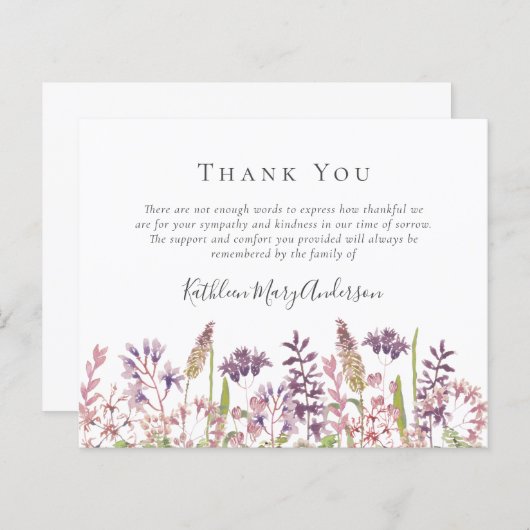 BUDGET Funeral Hartelijk dank | Wilde bloempitten (Voorkant / Achterkant)