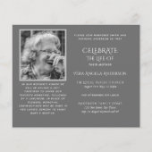 BUDGET Funeral Herdenkings- UITNODIGING Terugblik  (Voorkant)