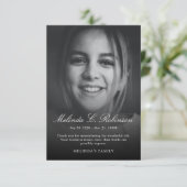 Budget Funeral Memorial Bereavement Sympathie Foto Bedankkaart (Staand voorkant)