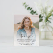 Budget Funeral Memorial Foto: Dank u kaart (Staand voorkant)