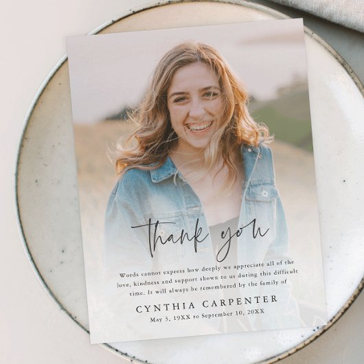 Budget Funeral Memorial Foto: Dank u kaart