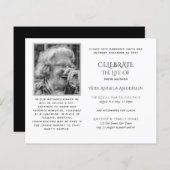 BUDGET Funeral Memorial INVITE Celebration of Life (Voorkant / Achterkant)