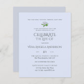 BUDGET Funeral Memorial INVITE Celebration of Life (Voorkant / Achterkant)