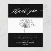 Budget Funeral Memorial Thank you Card (Voorkant)