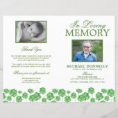 Budget Funeral Order of Service Clover-programma (Voorkant)