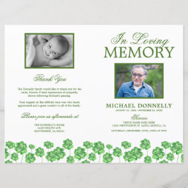 Budget Funeral Order of Service Clover-programma