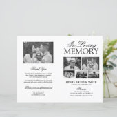 Budget Funeral Order of Service Photo Program (Staand voorkant)