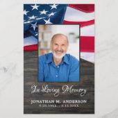 Budget Funeral Patriotic Memorial Service Programm (Voorkant)