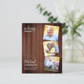 Budget Funeral Rustic 3 Foto Sympathie Dank u (Staand voorkant)