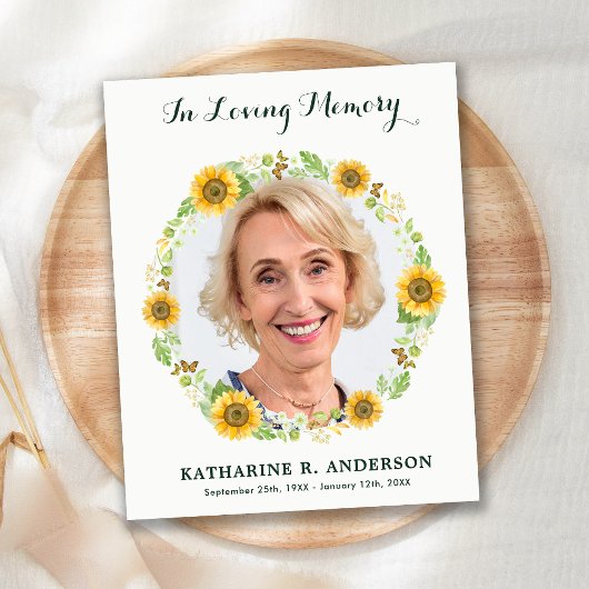 Budget Funeral Sunflower Foto Sympathie