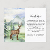 Budget Funeral Sympathie Bedankt Woodland Deer (Voorkant)