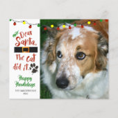 Budget Funny Dog Photo Holiday Greeting Card (Voorkant)