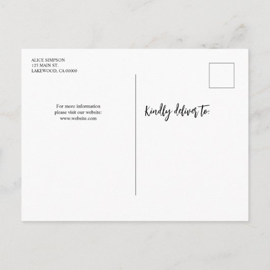 Budget Funny Free Cake Open Bar sparen de datum Aankondigingskaart (Achterkant)