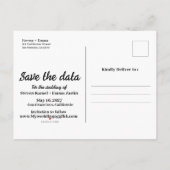 Budget Funny Gratis Drinken Bruiloft Save the Date Aankondigingskaart (Achterkant)