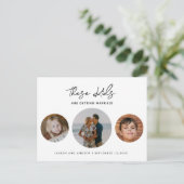 Budget Funny Kinder Photo Wedding Save the Date Aankondigingskaart (Staand voorkant)