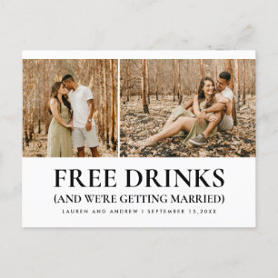 Budget Funny Modern Photo Wedding Save the Date Aankondigingskaart