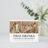 Budget Funny Modern Photo Wedding Save the Date Aankondigingskaart (Staand voorkant)