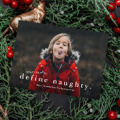 Budget Funny Naughty 3 Foto Kerstmis Kaart