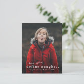 Budget Funny Naughty Foto met kerstfeestdag Kaart (Staand voorkant)