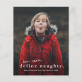 Budget Funny Naughty Foto met kerstfeestdag Kaart (Voorkant)