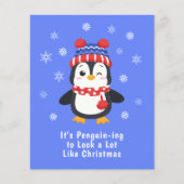 Budget Funny Penguin-kerstKaart (Voorkant)