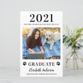 Budget Funny Photo Home School Dog Afstuderen (Staand voorkant)