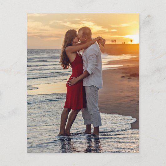 Budget Funny Photo Modern Wedding Save the Date Flyer (Achterkant)