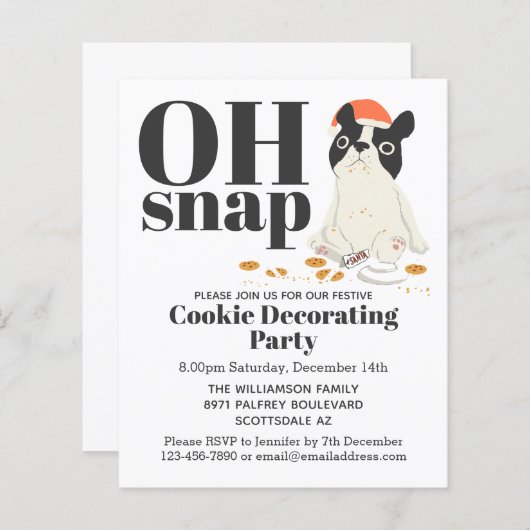 Budget Funny Puppy Cookie Decorting Party (Voorkant / Achterkant)